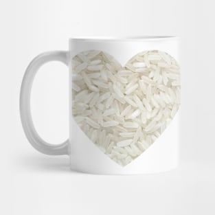 Jasmine Rice Food Photograph Heart Mug